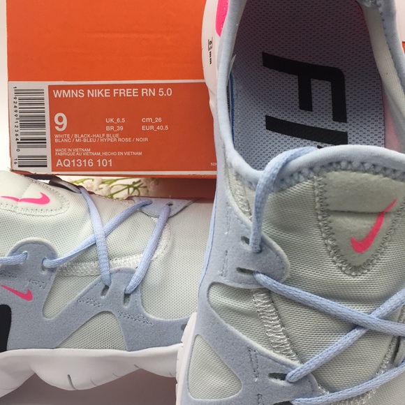 WMNS NIKE FREE RN 5.0 white/black-half blue - Picture 8 of 8